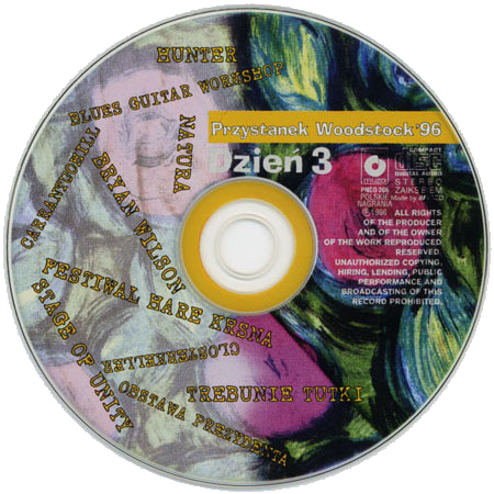 Swawolny Dyzio 3CD Przystanek Woodstock 96 CD 3 label